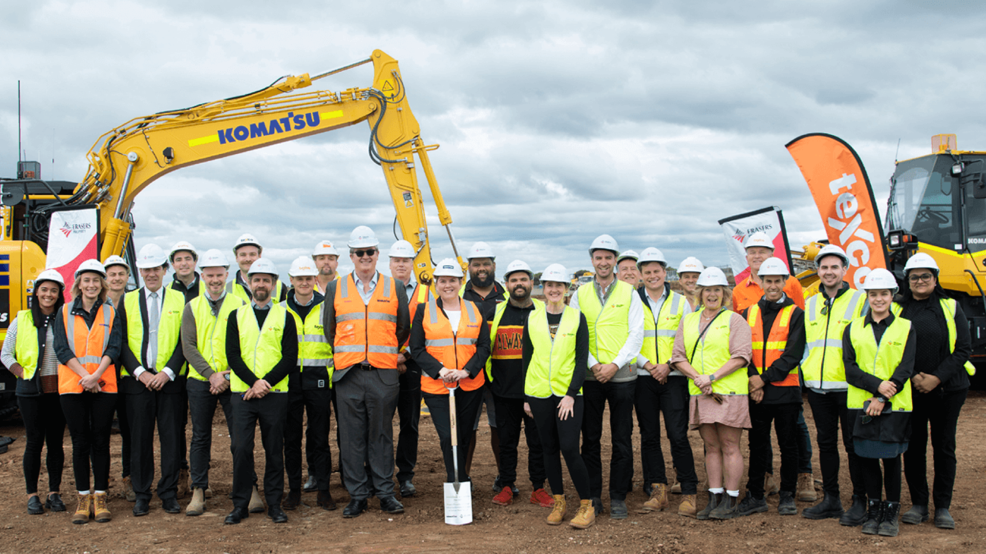 Komatsu sod turning event at Canvas West
